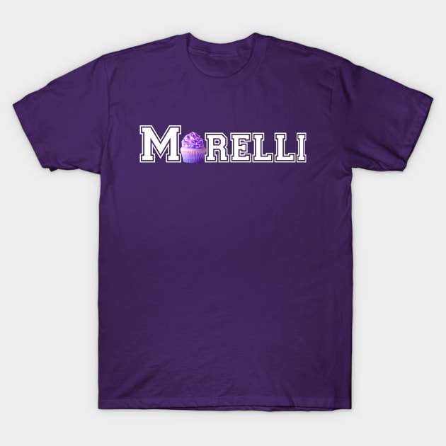 Morelli's Plum Cupcake T-Shirt by MurderSheWatched